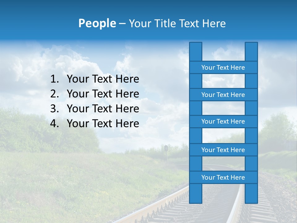 Path Blue Fantasy PowerPoint Template