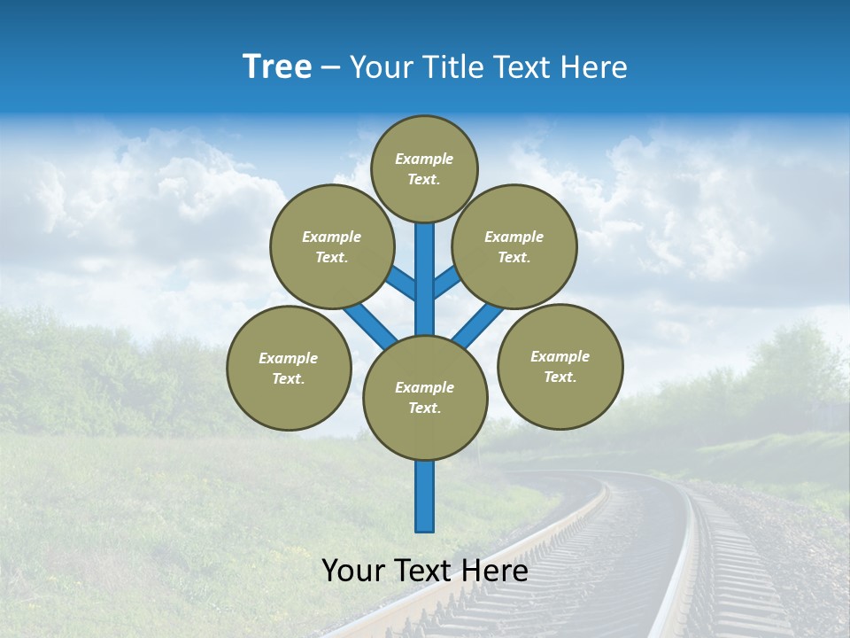 Path Blue Fantasy PowerPoint Template