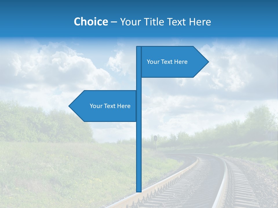 Path Blue Fantasy PowerPoint Template