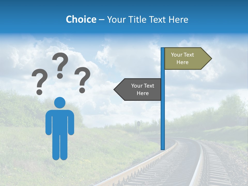 Path Blue Fantasy PowerPoint Template