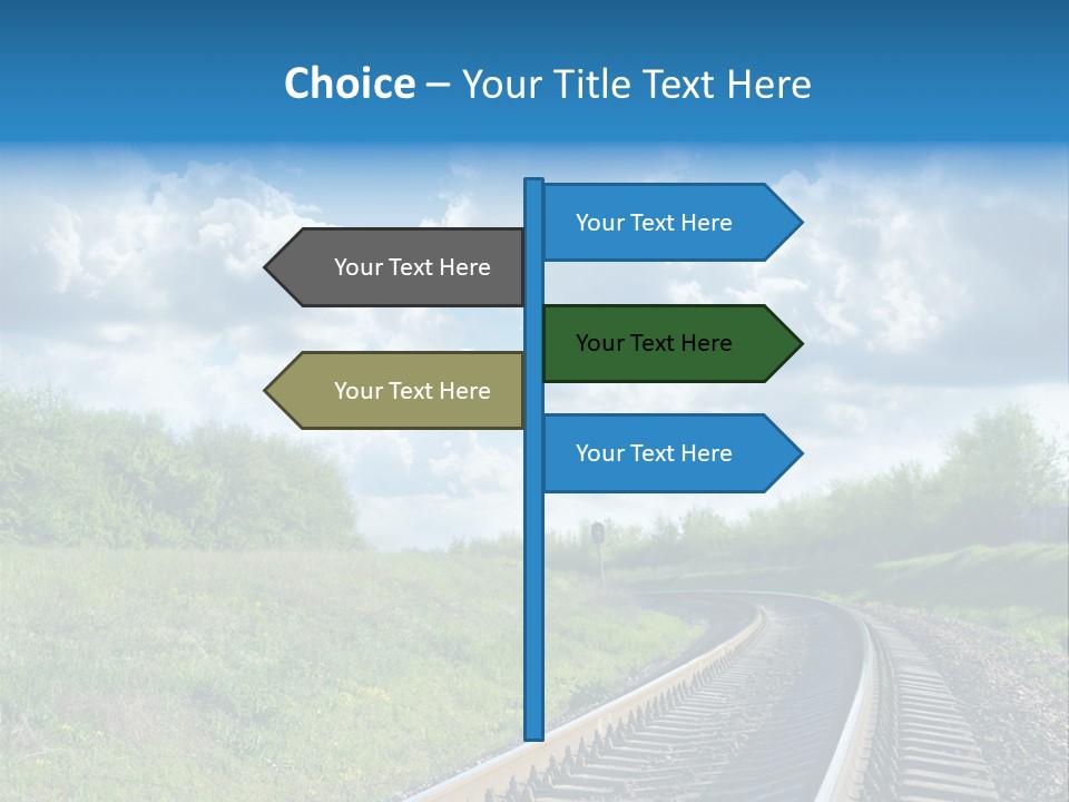 Path Blue Fantasy PowerPoint Template
