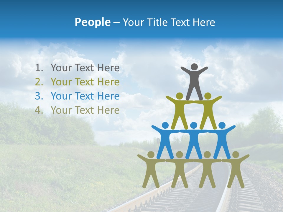 Path Blue Fantasy PowerPoint Template