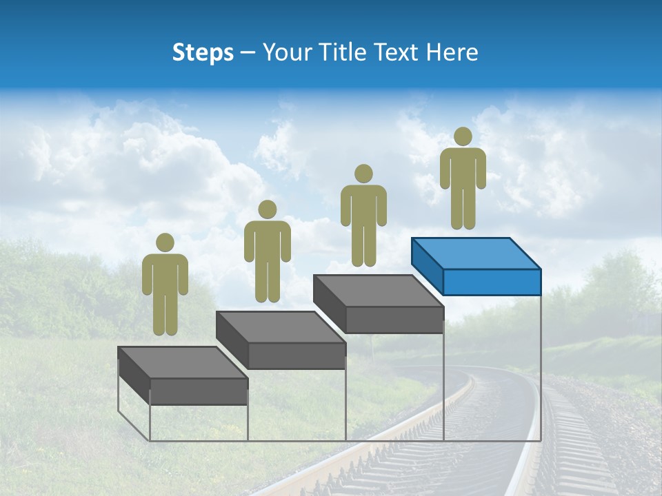 Path Blue Fantasy PowerPoint Template
