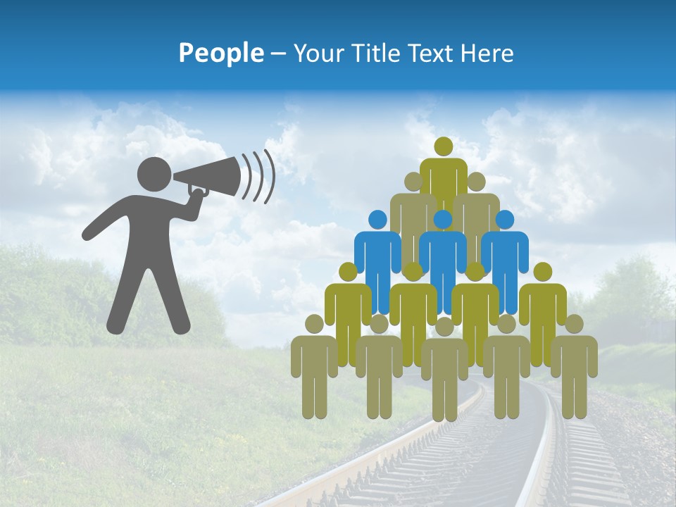 Path Blue Fantasy PowerPoint Template