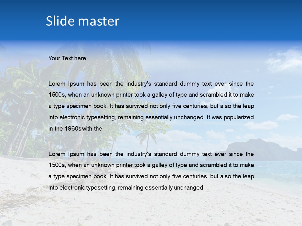 Water Sea Beauty PowerPoint Template