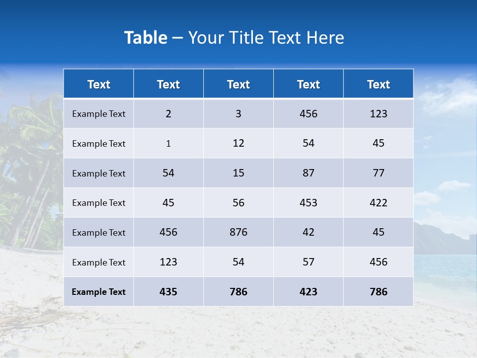 Water Sea Beauty PowerPoint Template