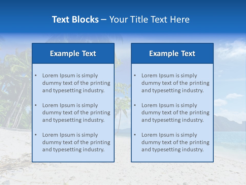 Water Sea Beauty PowerPoint Template