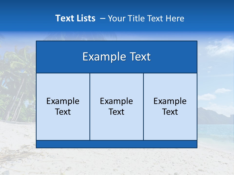 Water Sea Beauty PowerPoint Template