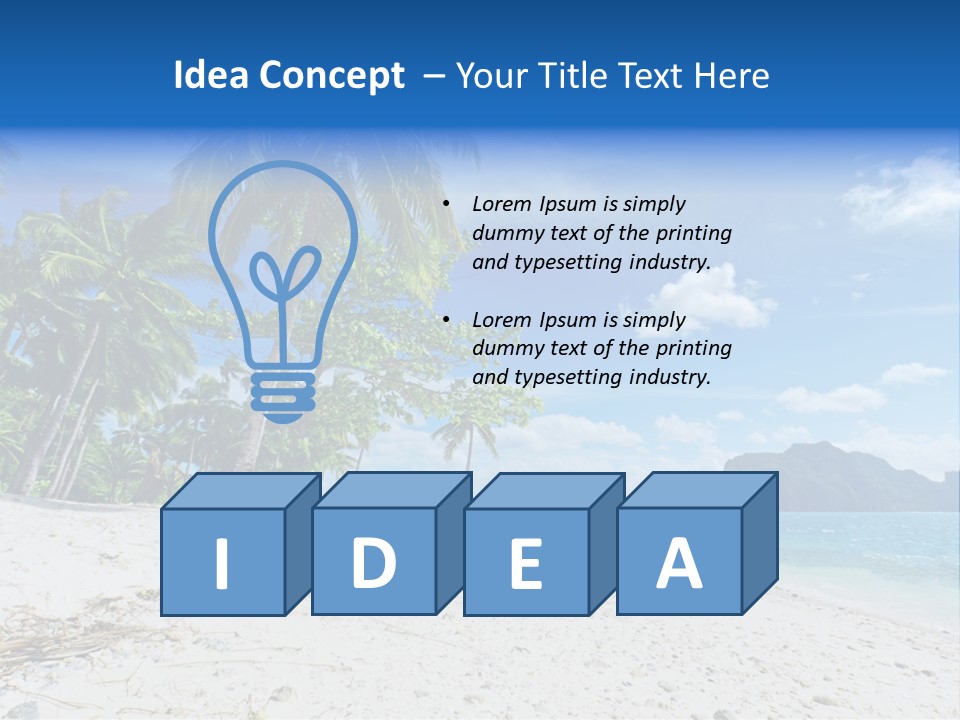 Water Sea Beauty PowerPoint Template