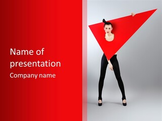 Hair Stylized Triangle PowerPoint Template