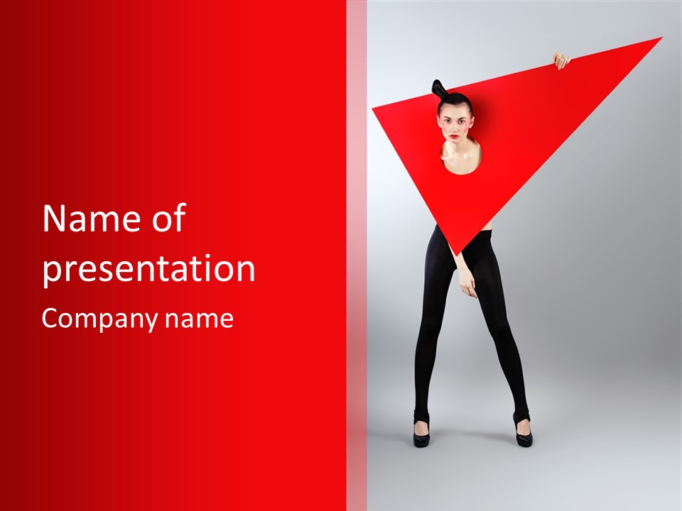 Hair Stylized Triangle PowerPoint Template