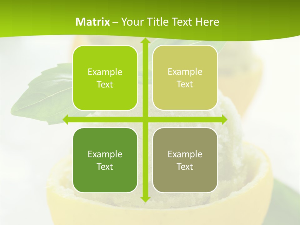 Mint White Lemon PowerPoint Template
