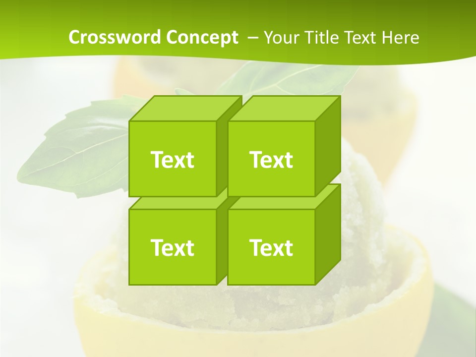 Mint White Lemon PowerPoint Template