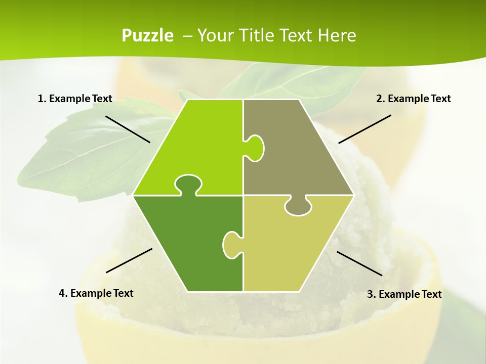 Mint White Lemon PowerPoint Template