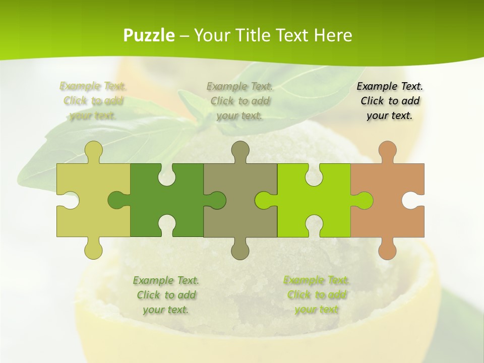 Mint White Lemon PowerPoint Template