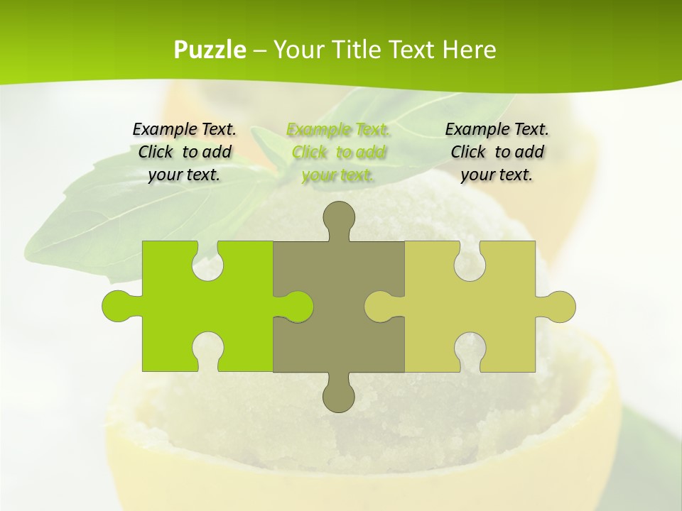 Mint White Lemon PowerPoint Template