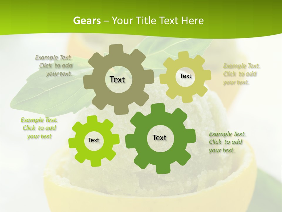 Mint White Lemon PowerPoint Template