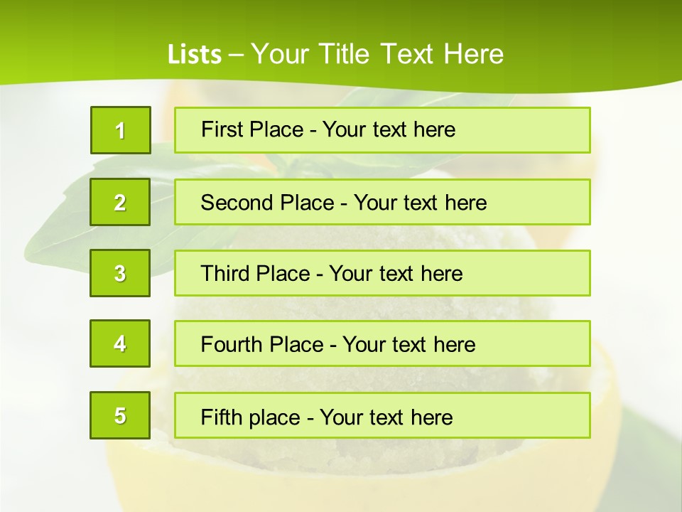 Mint White Lemon PowerPoint Template