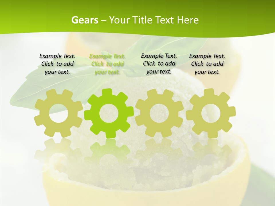 Mint White Lemon PowerPoint Template