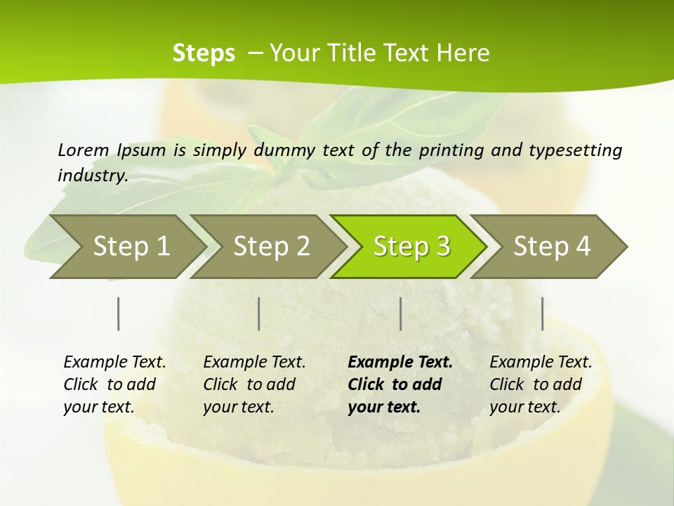 Mint White Lemon PowerPoint Template