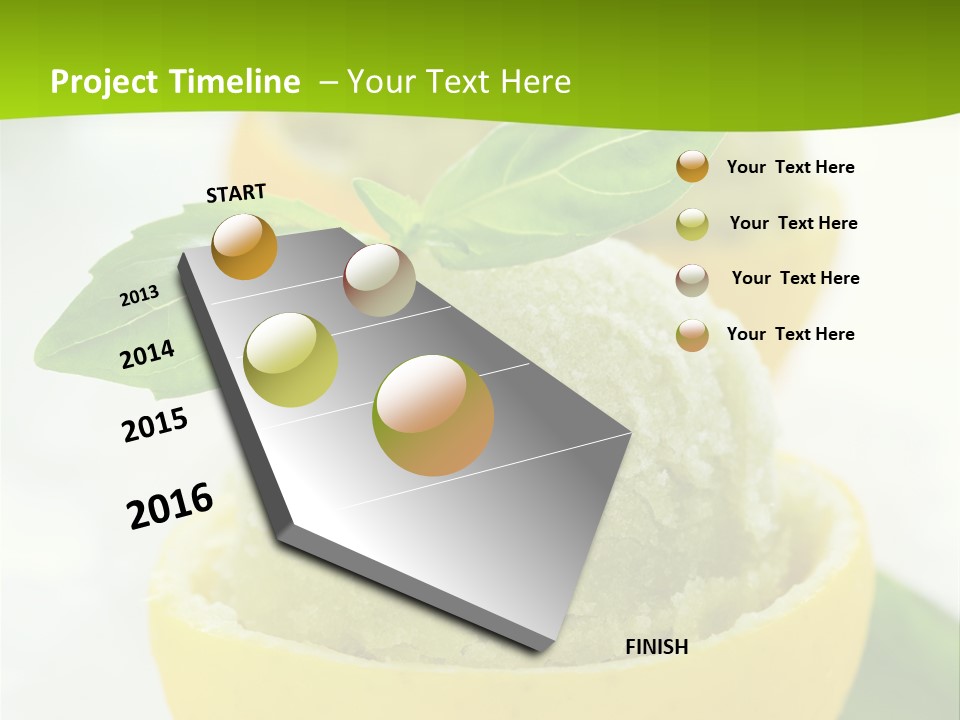 Mint White Lemon PowerPoint Template