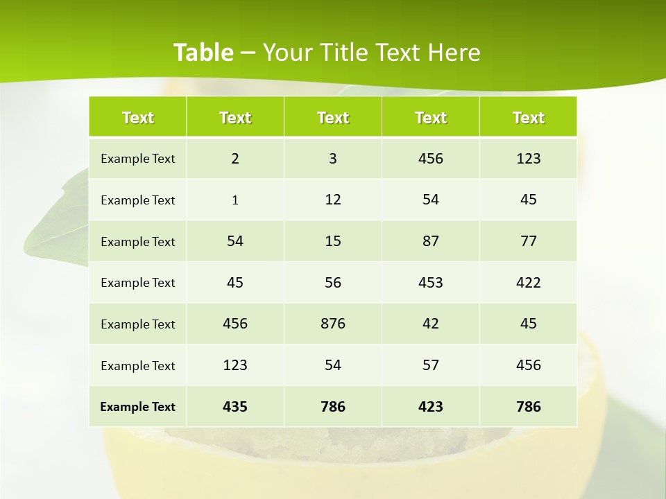 Mint White Lemon PowerPoint Template