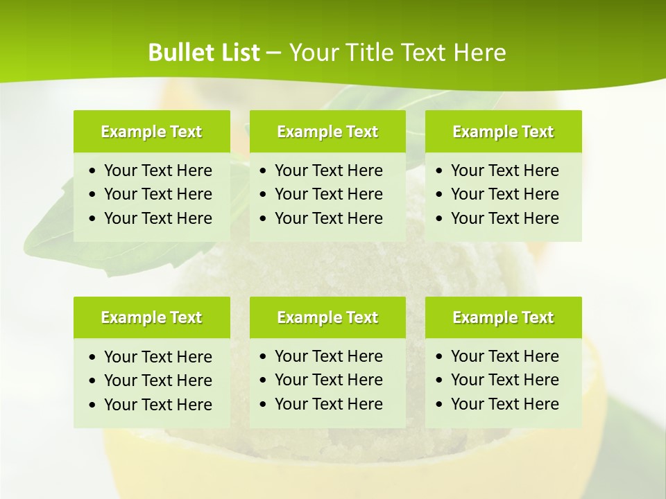 Mint White Lemon PowerPoint Template