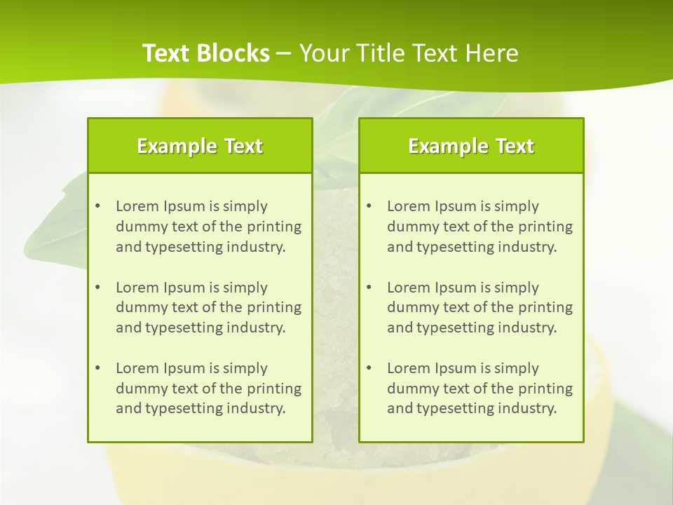 Mint White Lemon PowerPoint Template