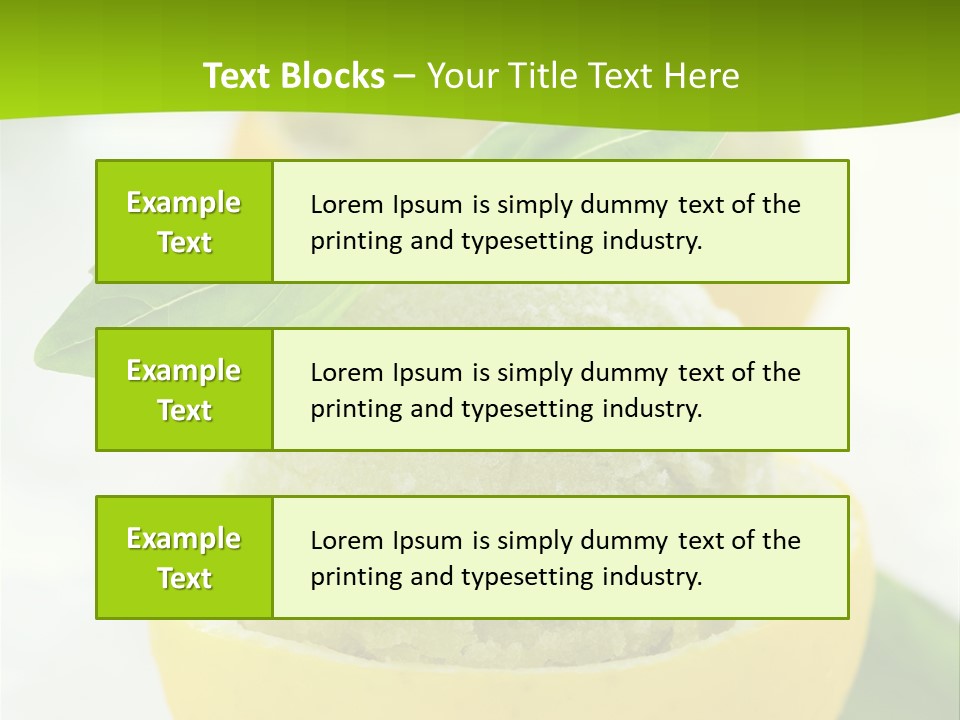 Mint White Lemon PowerPoint Template