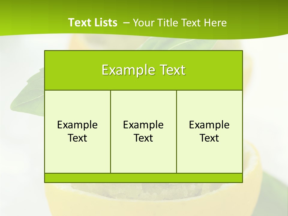 Mint White Lemon PowerPoint Template