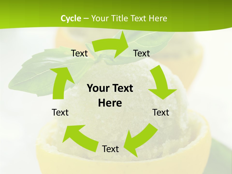 Mint White Lemon PowerPoint Template