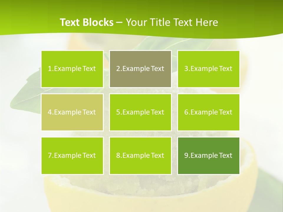 Mint White Lemon PowerPoint Template