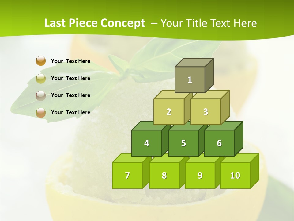 Mint White Lemon PowerPoint Template