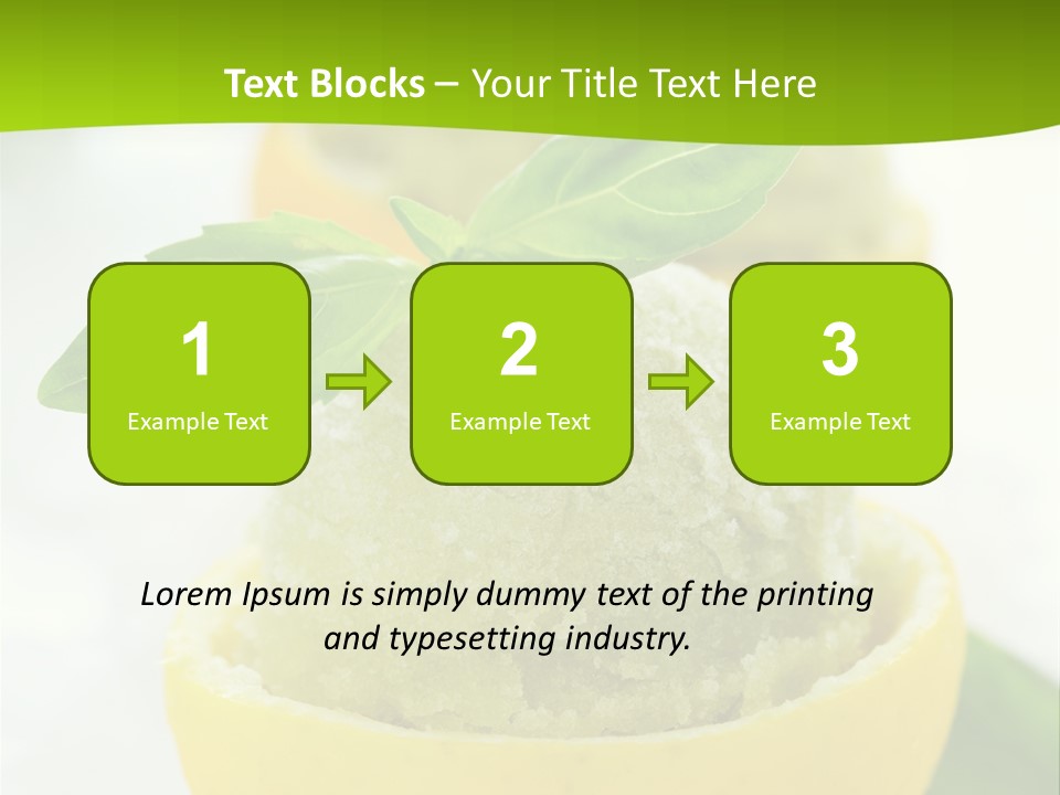 Mint White Lemon PowerPoint Template