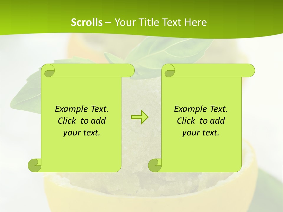 Mint White Lemon PowerPoint Template