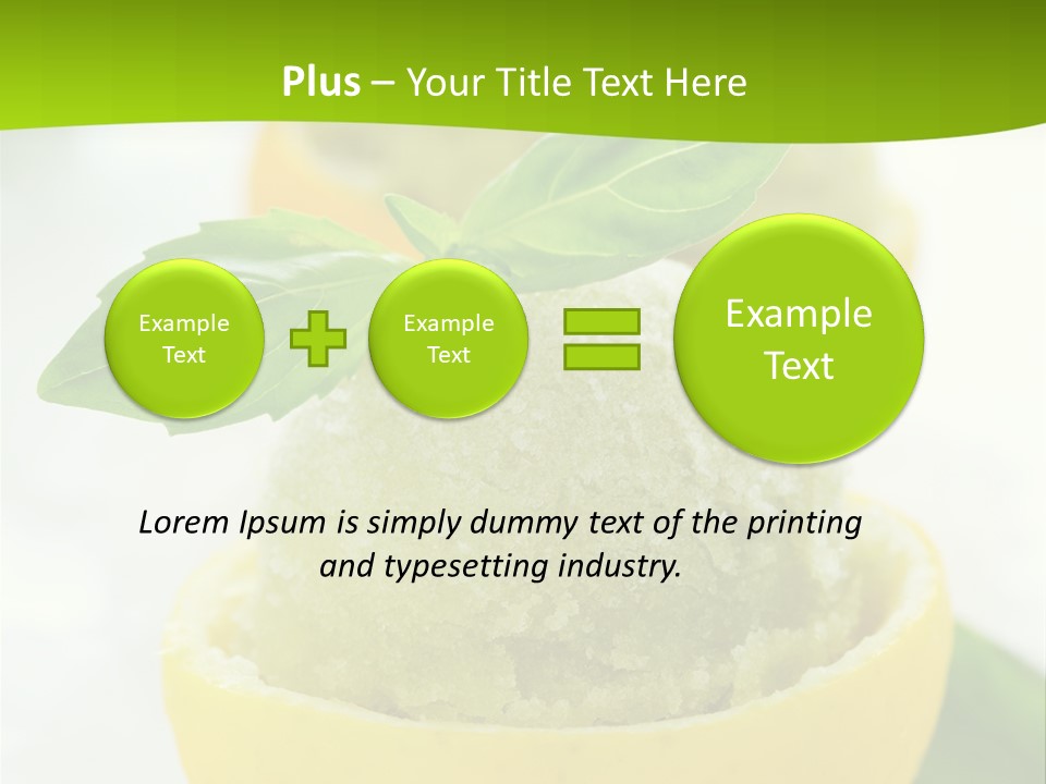 Mint White Lemon PowerPoint Template