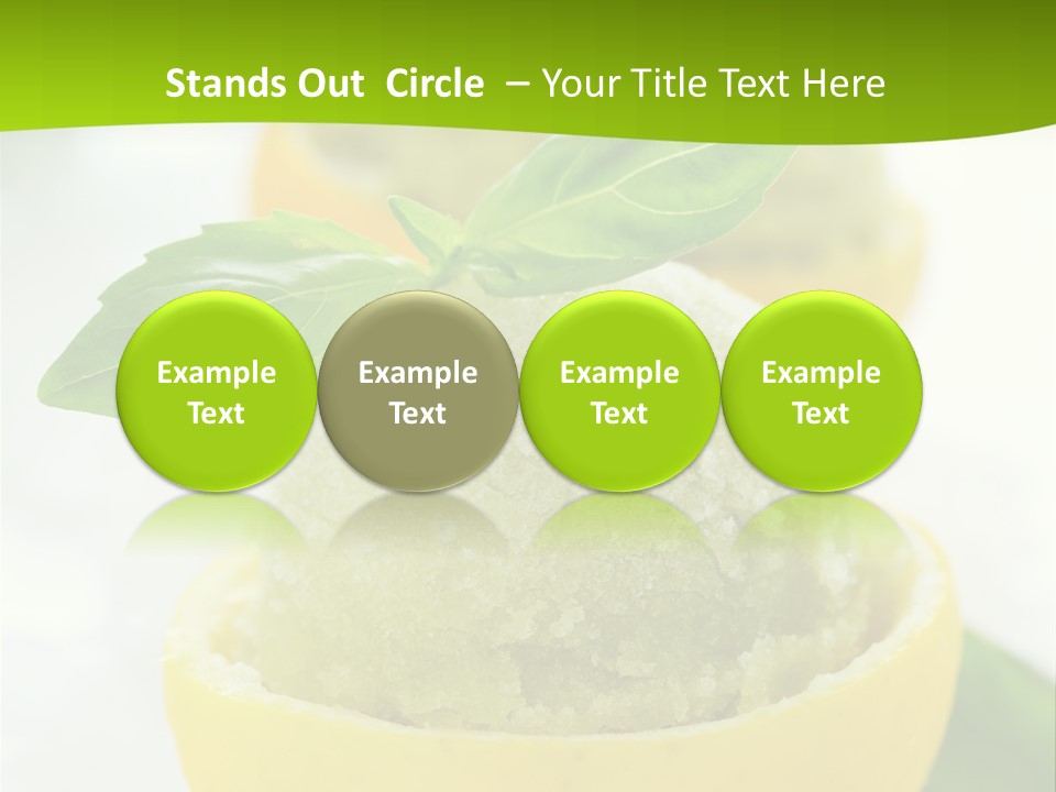 Mint White Lemon PowerPoint Template