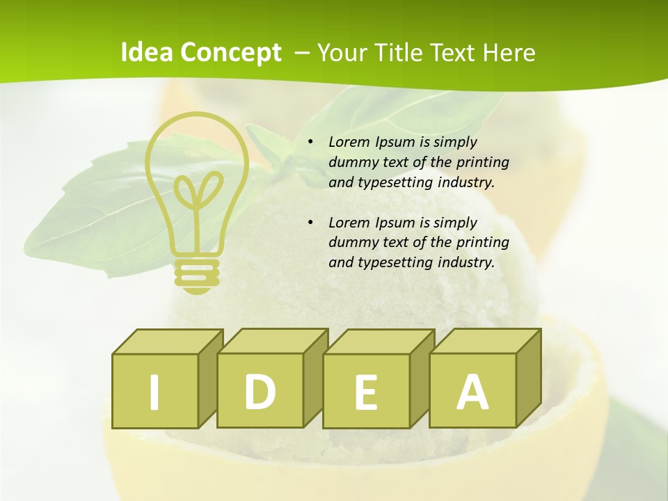 Mint White Lemon PowerPoint Template