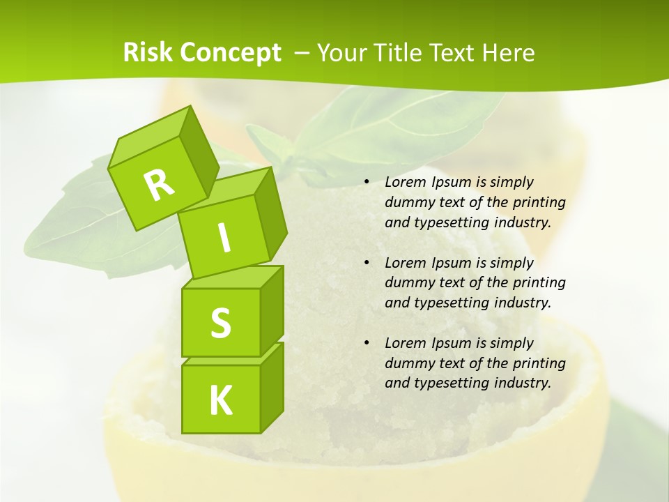 Mint White Lemon PowerPoint Template