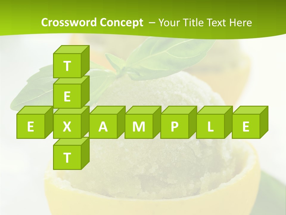 Mint White Lemon PowerPoint Template