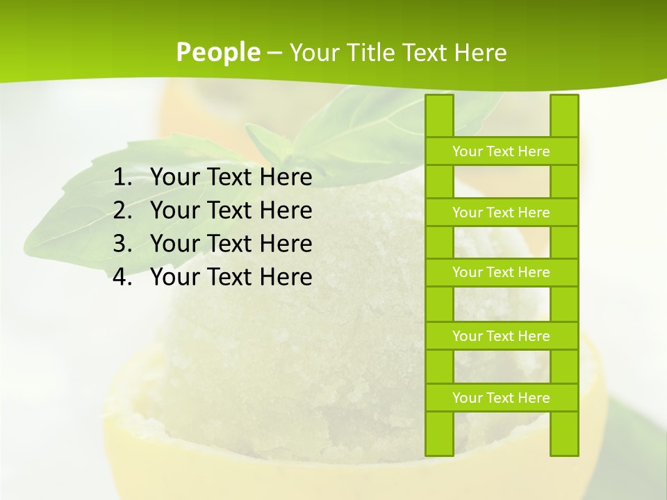 Mint White Lemon PowerPoint Template