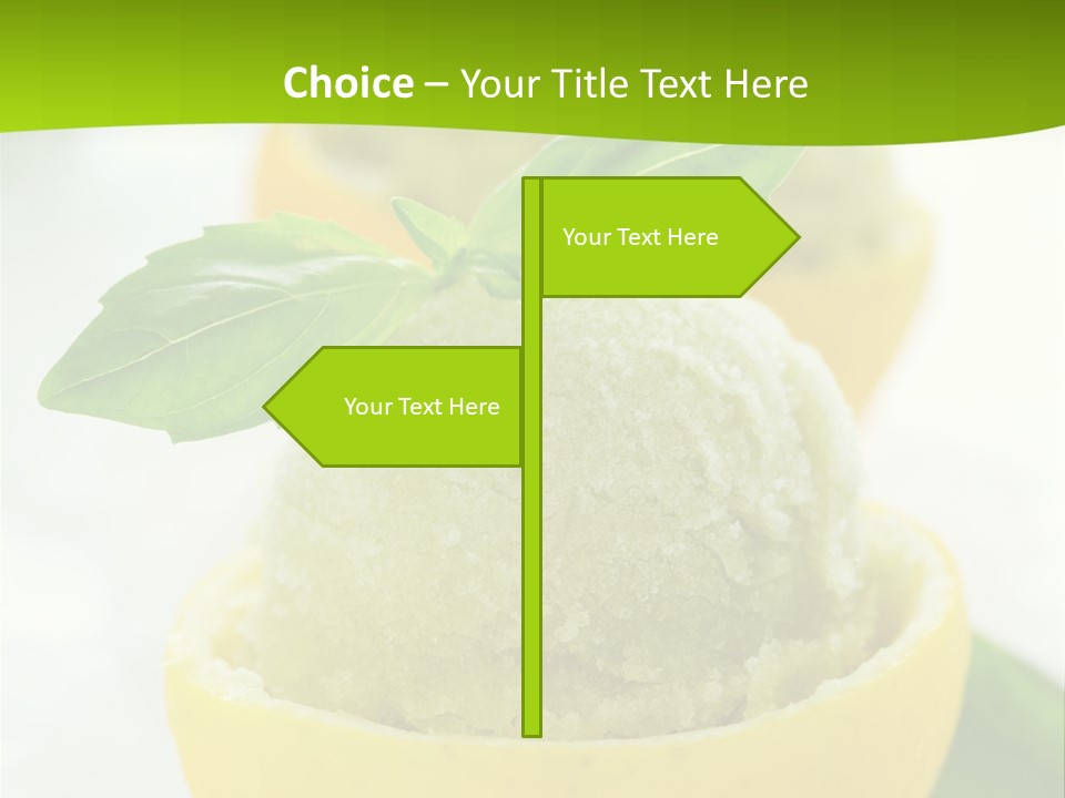 Mint White Lemon PowerPoint Template