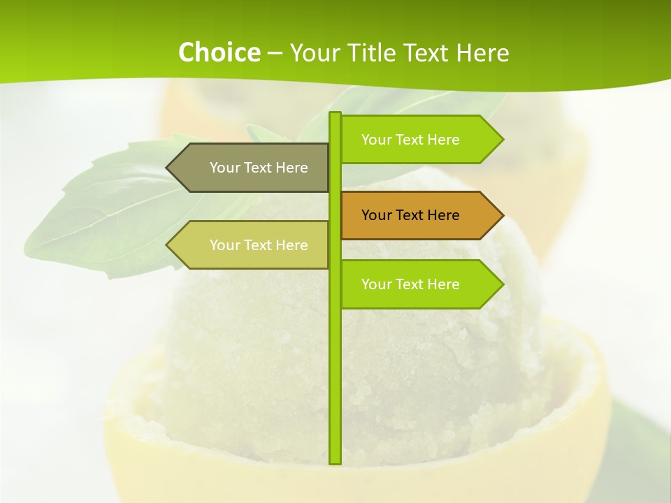 Mint White Lemon PowerPoint Template