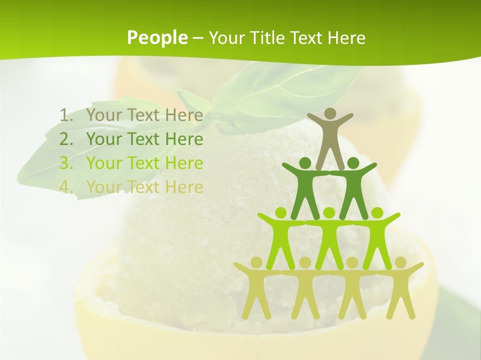 Mint White Lemon PowerPoint Template