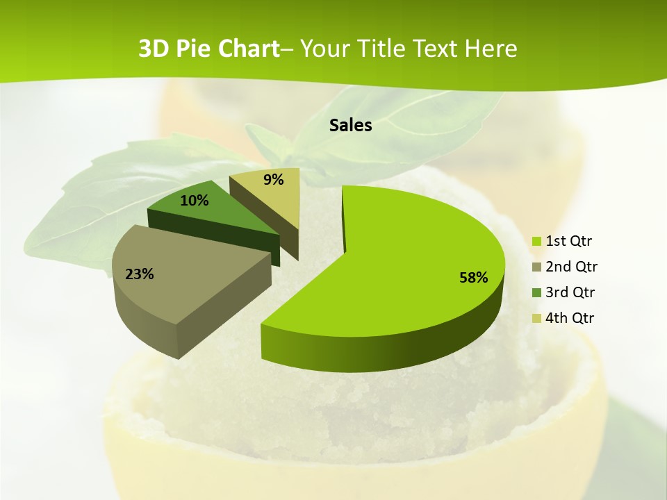 Mint White Lemon PowerPoint Template