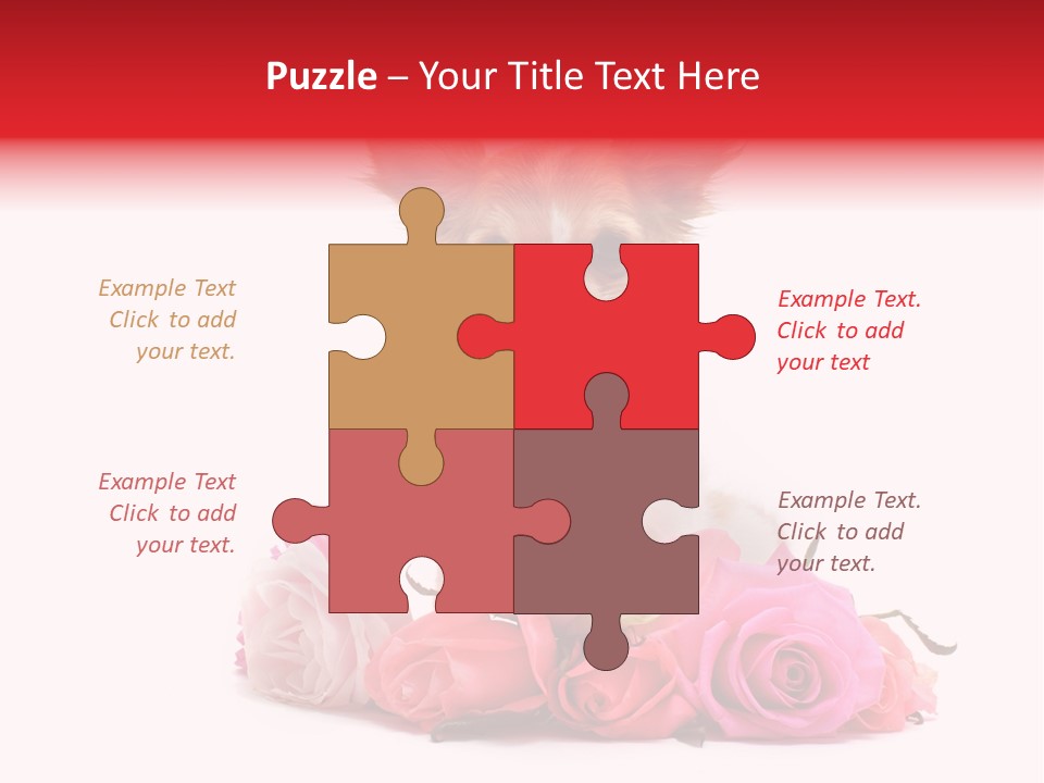 Purebred Cute White PowerPoint Template