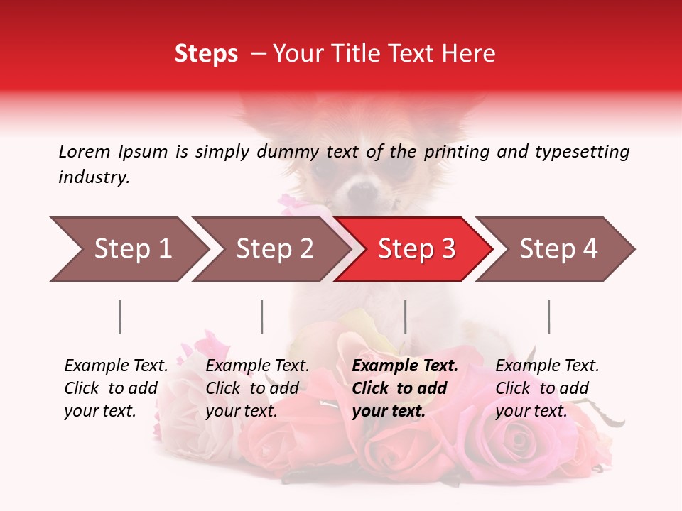 Purebred Cute White PowerPoint Template