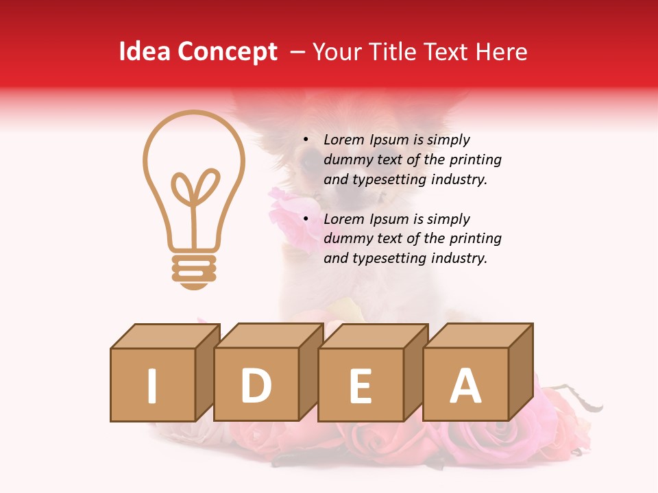 Purebred Cute White PowerPoint Template