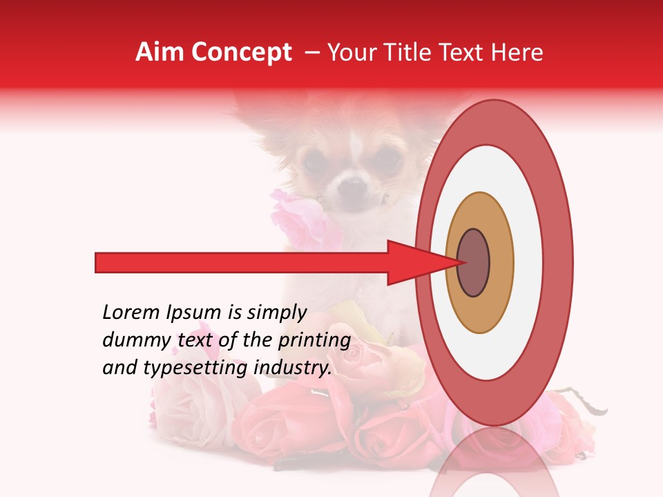 Purebred Cute White PowerPoint Template