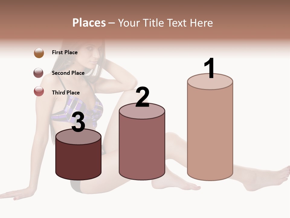 Swimwear Isolated Seating PowerPoint Template